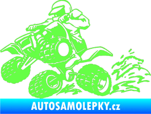 Samolepka Čtyřkolka 003 levá Fluorescentní zelená