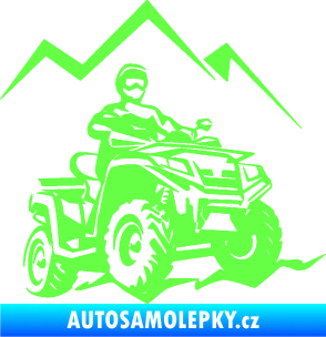 Samolepka Čtyřkolka 007 pravá Fluorescentní zelená