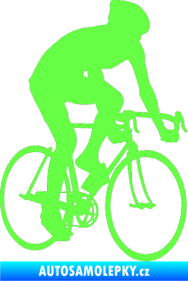 Samolepka Cyklista 001 pravá Fluorescentní zelená