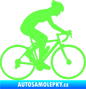 Samolepka Cyklista 005 pravá Fluorescentní zelená