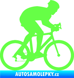 Samolepka Cyklista 008 pravá Fluorescentní zelená