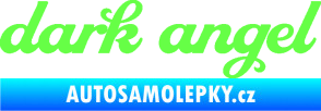 Samolepka Dark angel nápis Fluorescentní zelená
