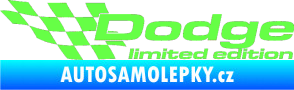 Samolepka Dodge limited edition levá Fluorescentní zelená