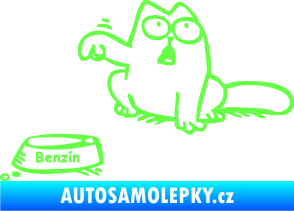 Samolepka Dolej benzín - levá Fluorescentní zelená