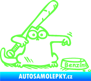 Samolepka Dolej benzin 002 pravá Fluorescentní zelená