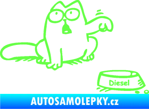 Samolepka Dolej diesel - pravá Fluorescentní zelená
