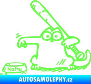 Samolepka Dolej naftu 002 levá Fluorescentní zelená
