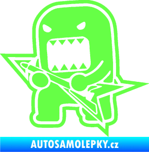 Samolepka Domo 004 levá rocker Fluorescentní zelená