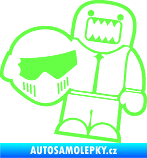 Samolepka Domo 015 pravá  Stig Fluorescentní zelená