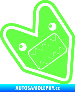 Samolepka Domo 019 wakaba jdm znak levá Fluorescentní zelená