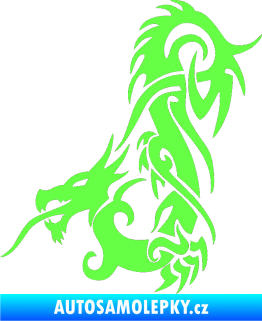 Samolepka Dragon 007 levá Fluorescentní zelená