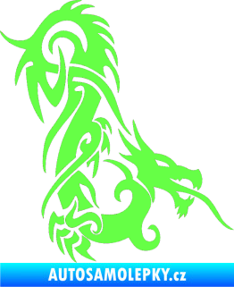 Samolepka Dragon 007 pravá Fluorescentní zelená