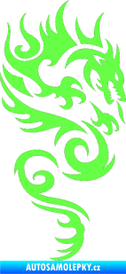 Samolepka Dragon 010 pravá Fluorescentní zelená