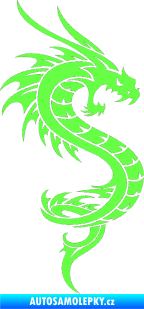 Samolepka Dragon 014 pravá Fluorescentní zelená