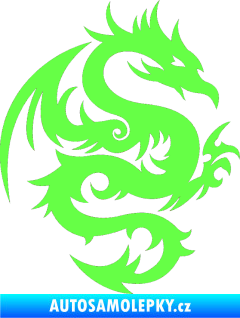 Samolepka Dragon 015 pravá Fluorescentní zelená