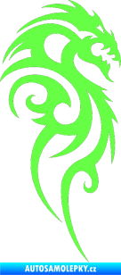 Samolepka Dragon 016 pravá Fluorescentní zelená