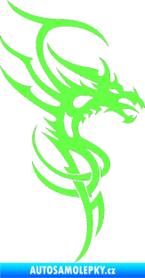 Samolepka Dragon 017 pravá Fluorescentní zelená