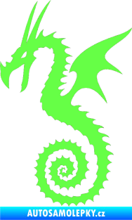 Samolepka Dragon 020 levá Fluorescentní zelená