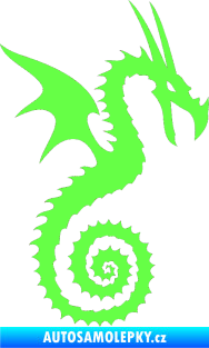 Samolepka Dragon 020 pravá Fluorescentní zelená