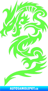 Samolepka Dragon 022 levá Fluorescentní zelená
