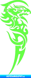 Samolepka Dragon 025 pravá Fluorescentní zelená