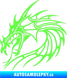 Samolepka Dragon 030 levá Fluorescentní zelená