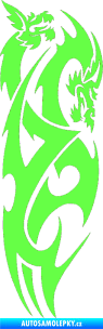 Samolepka Dragon 032 pravá Fluorescentní zelená