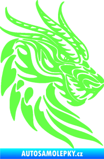 Samolepka Dragon 051 pravá dračí hlava Fluorescentní zelená