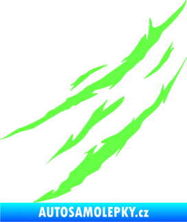 Samolepka Drápanec 002 levá Fluorescentní zelená