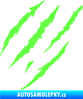 Samolepka Drápanec 004 levá Fluorescentní zelená