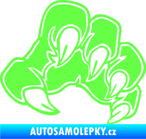 Samolepka Drápy 001 pravá Fluorescentní zelená
