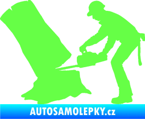Samolepka Dřevorubec 003 levá Fluorescentní zelená