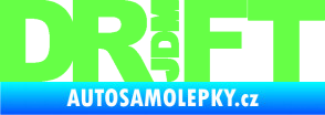 Samolepka Drift 008  nápis JDM Fluorescentní zelená