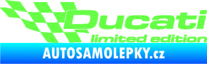 Samolepka Ducati limited edition levá Fluorescentní zelená