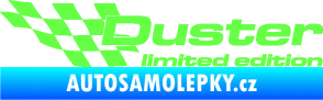 Samolepka Duster limited edition levá Fluorescentní zelená