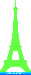 Samolepka Eifelova věž 001 Fluorescentní zelená