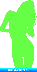 Samolepka Erotická žena 001 pravá Fluorescentní zelená