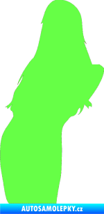Samolepka Erotická žena 005 levá Fluorescentní zelená