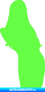 Samolepka Erotická žena 005 pravá Fluorescentní zelená