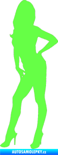 Samolepka Erotická žena 007 levá Fluorescentní zelená