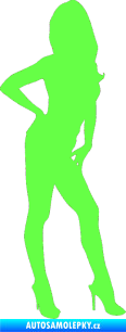 Samolepka Erotická žena 007 pravá Fluorescentní zelená