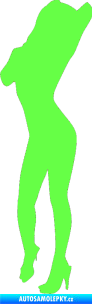Samolepka Erotická žena 008 levá Fluorescentní zelená