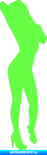 Samolepka Erotická žena 008 pravá Fluorescentní zelená