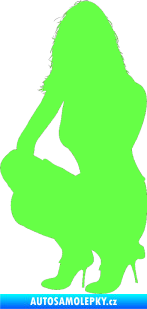 Samolepka Erotická žena 009 levá Fluorescentní zelená