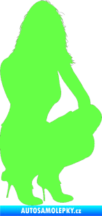 Samolepka Erotická žena 009 pravá Fluorescentní zelená