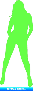 Samolepka Erotická žena 011 levá Fluorescentní zelená