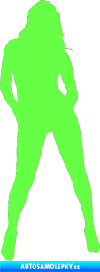Samolepka Erotická žena 011 pravá Fluorescentní zelená