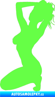 Samolepka Erotická žena 012 levá Fluorescentní zelená