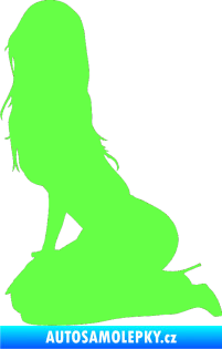 Samolepka Erotická žena 013 levá Fluorescentní zelená