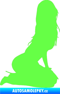 Samolepka Erotická žena 013 pravá Fluorescentní zelená